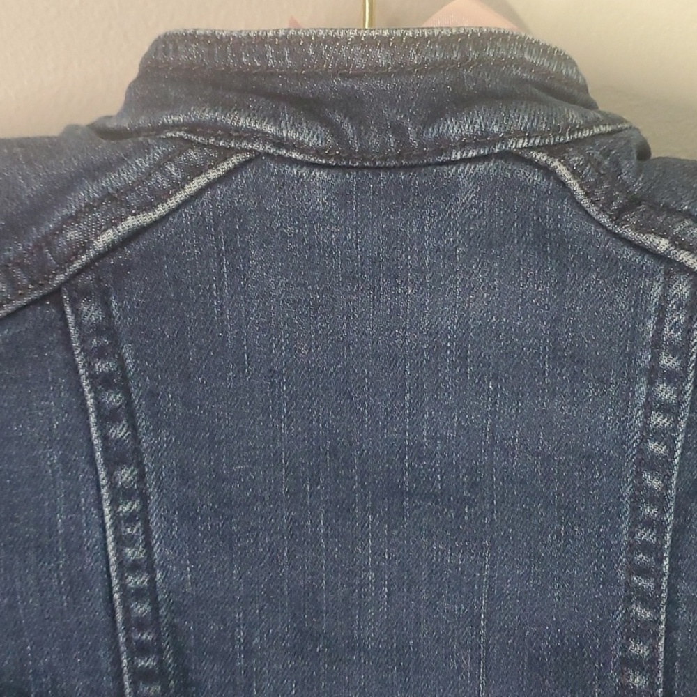 Gap Riding Jacket Kids Girls Size Medium M BLUE DENIM Ride Riding - Picture 9 of 14